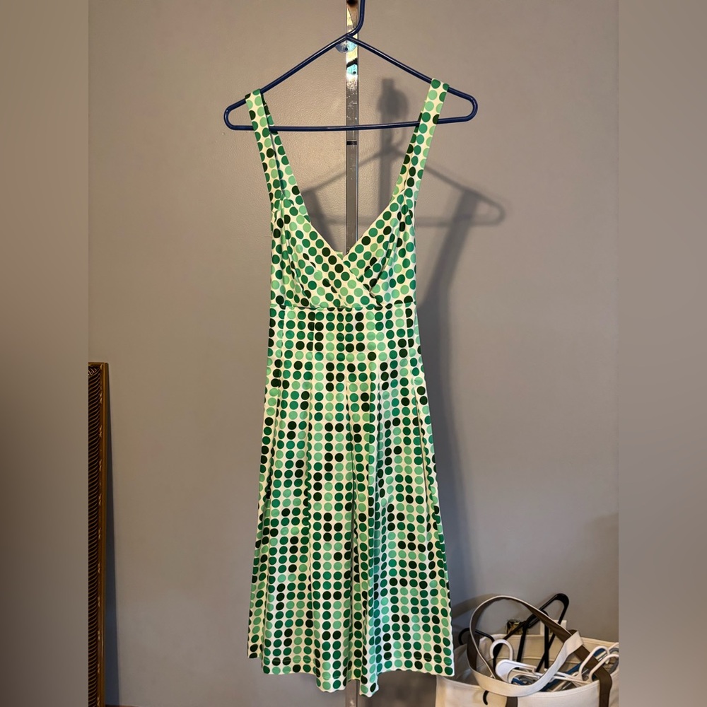 Green Polka Dot V-Neck Sundress